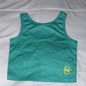 Nautica Teal Top with Yellow Logo